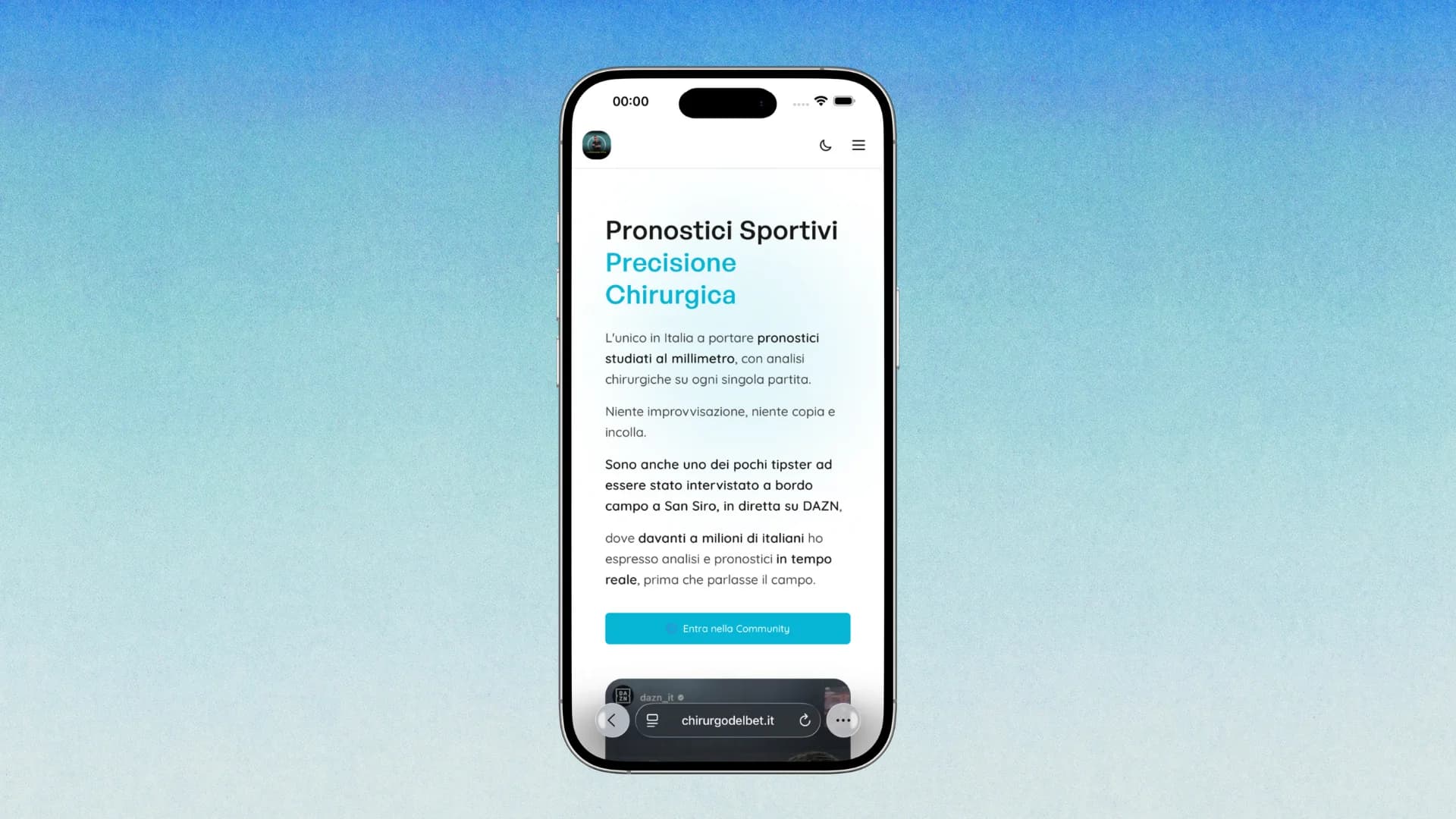 Chirurgo Del Bet - Landing Page Pronostici Sportivi